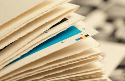 Print design — freshly printed paper stock